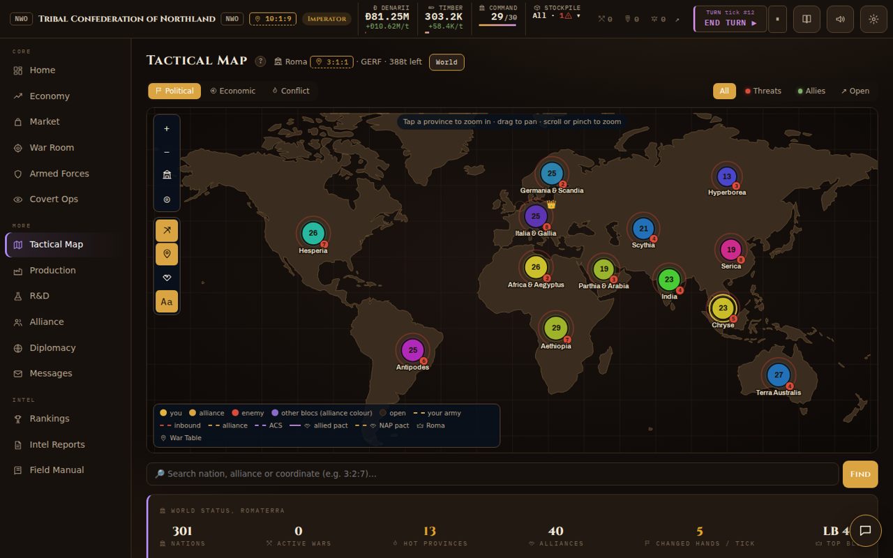 Romaterra map